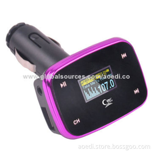 Hot-selling High-quality Car FM Transmitter, LED Screen Display Frequency and Supports SD/TF/USB